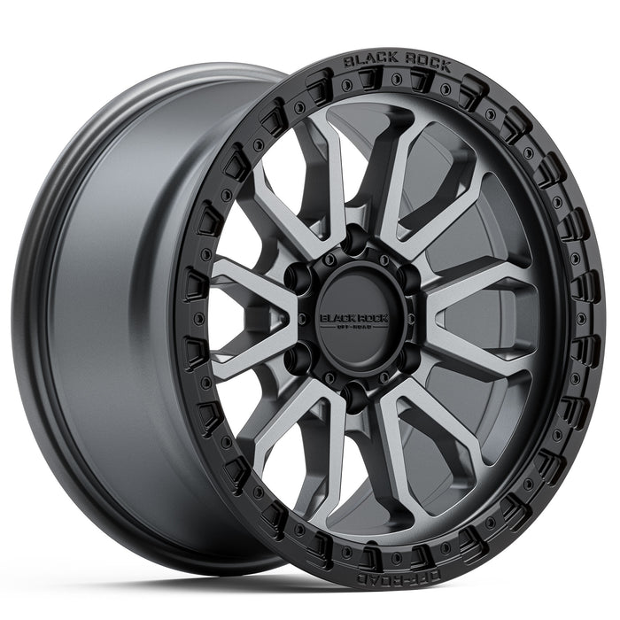 Black Rock COBRA Gunmetal Grey With Black Ring