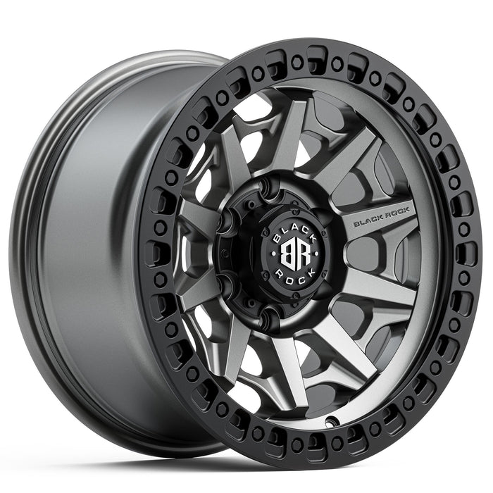 Black Rock CAGE Gunmetal Grey With Black Ring