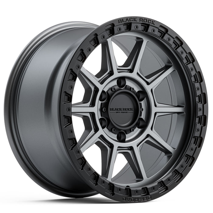 Black Rock GUNNER Gunmetal Grey With Black Ring