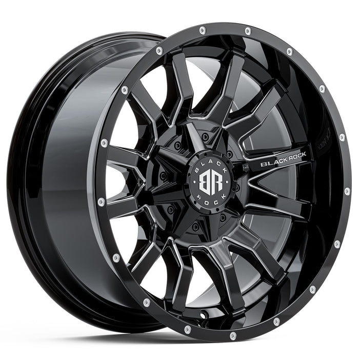 Black Rock PREDATOR Gloss Black Milled