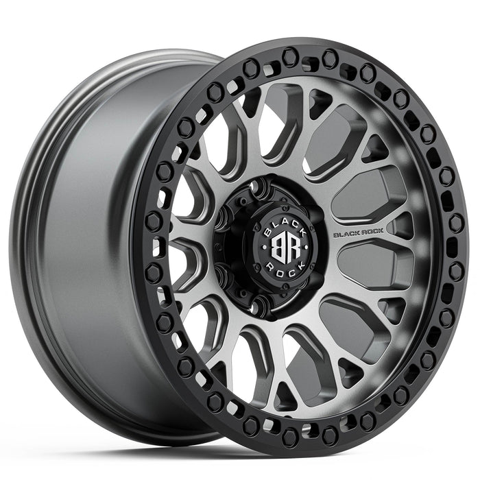 Black Rock SPIDER Gunmetal Grey With Black Ring