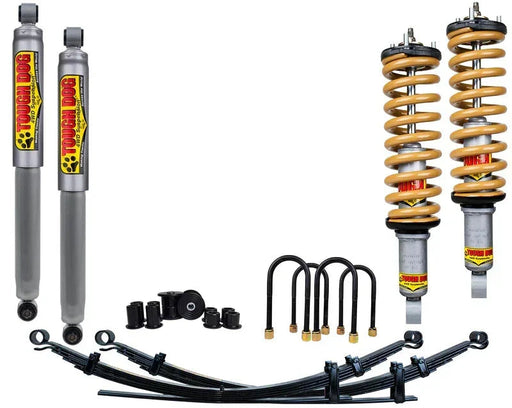 Tough Dog lift kit for Ford Ranger Next Gen: foam cell struts with coil springs, rear shocks, leaf springs, U-bolts and bushes