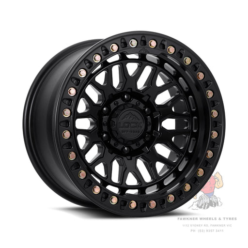 Lock Off-Road Invader Forged Matte Black Beadlock