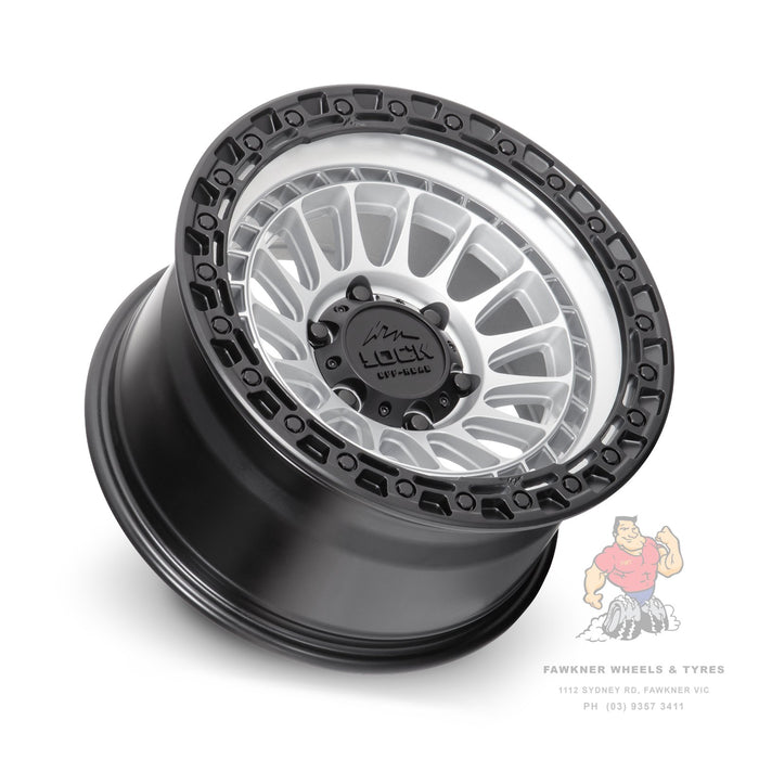 Lock Off-Road Mojave Matte Silver Black Lip