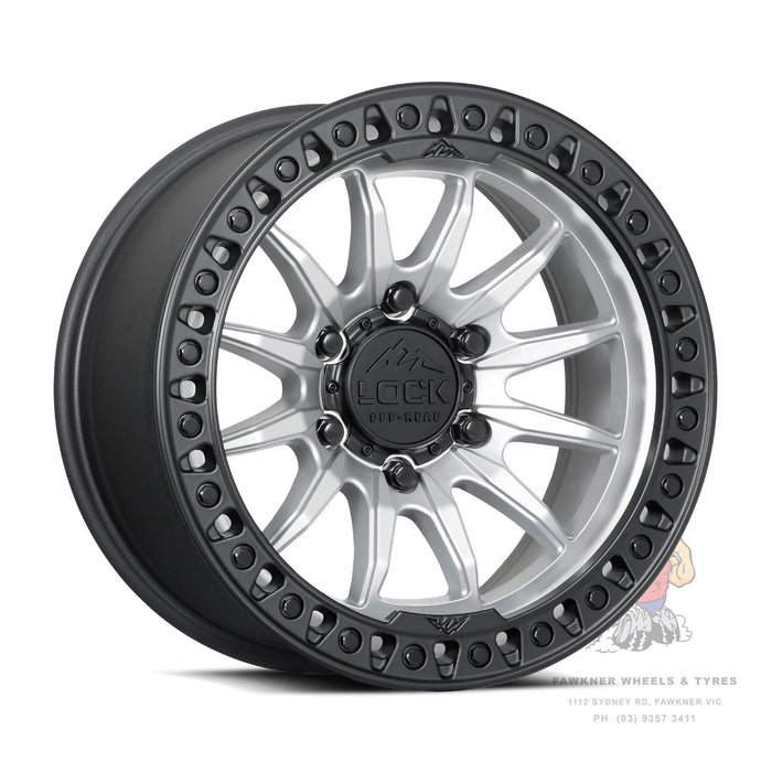 Lock Off-Road Trail Matte Silver Black Lip