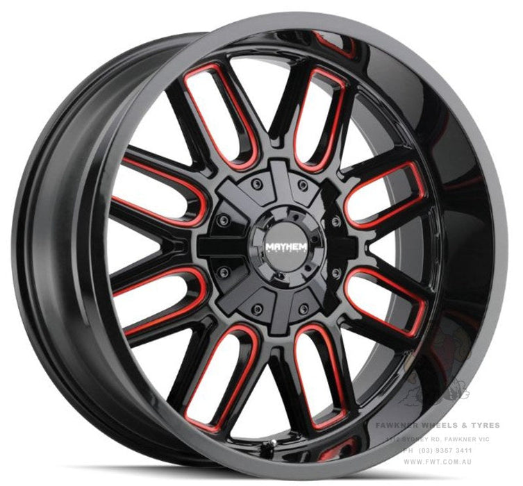 Mayhem Cogent Gloss Black Milled Red