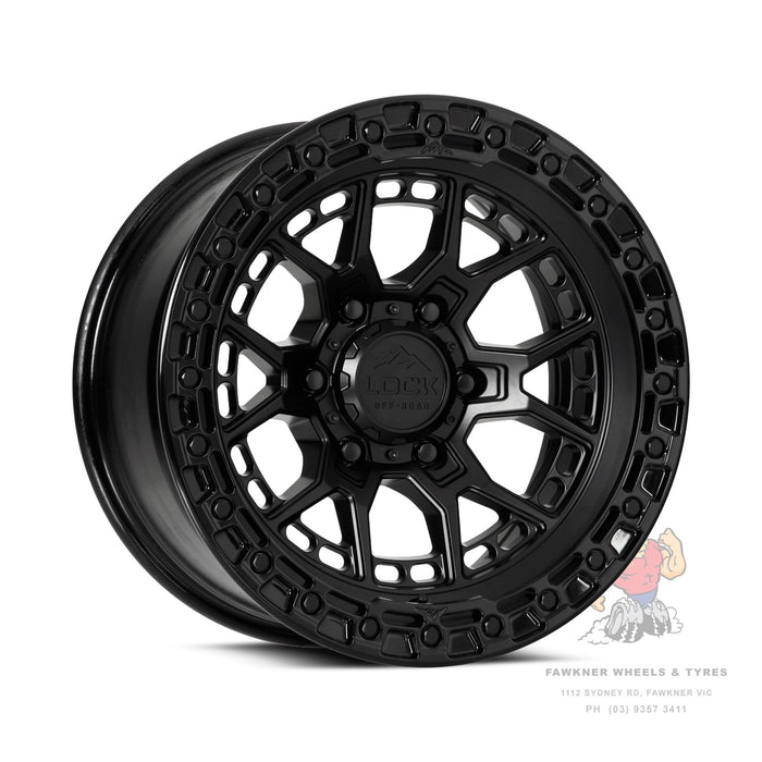 Lock Off-Road Commando Matte Black Gloss Lip