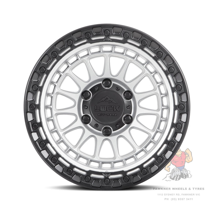 Lock Off-Road Mojave Matte Silver Black Lip