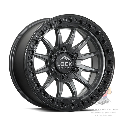 Lock Off-Road Trail Matte Grey Black Lip