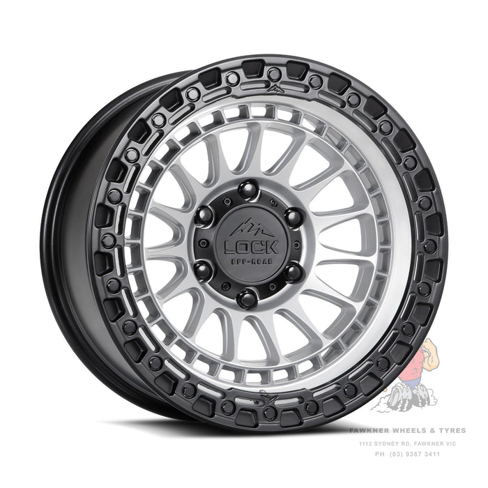 Lock Off-Road Mojave Matte Silver Black Lip