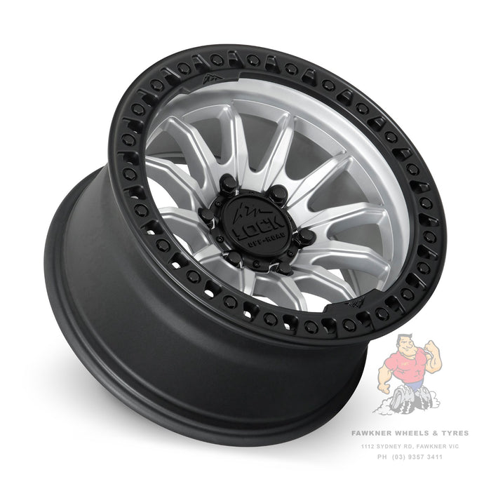 Lock Off-Road Trail Matte Silver Black Lip