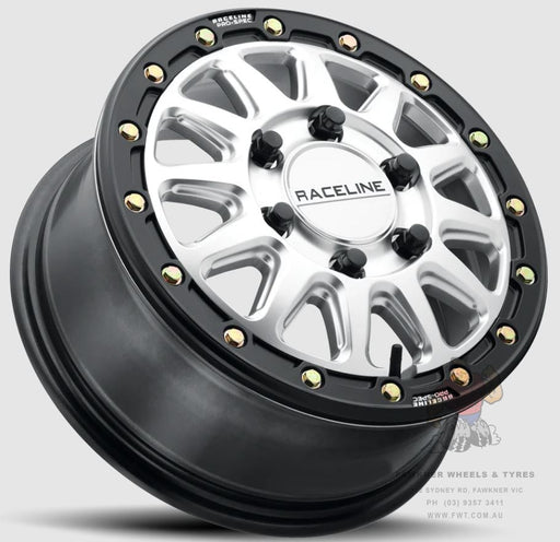 Raceline A14 Alpha Hyper Silver Black Ring Beadlock