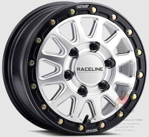 Raceline A14 Alpha Hyper Silver Black Ring Beadlock