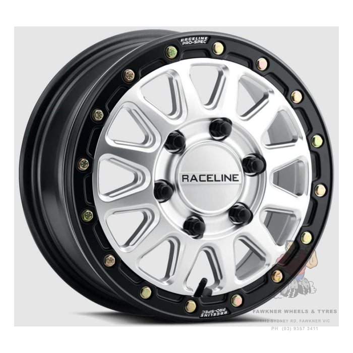 Raceline A14 Alpha Hyper Silver Black Ring Beadlock