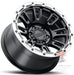 Raceline Compass Satin Black Silver Ring